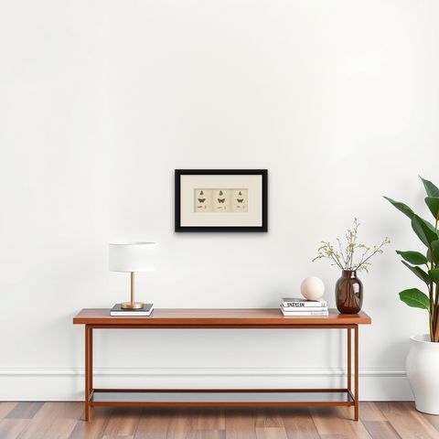 Metamorphosis in Motion: A Victorian Glimpse of British Butterflies, 1890, shown framed on a wall