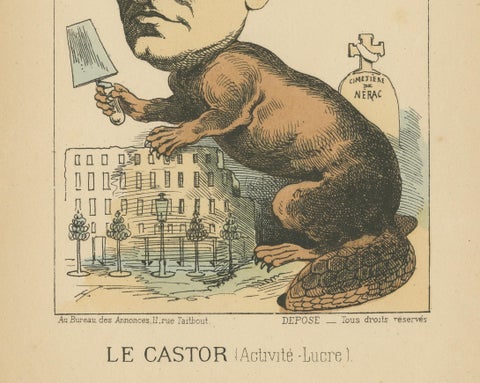 Imperial Menagerie: Baron Haussmann - The Beaver (Activity - Profit), 1870, close-up 1