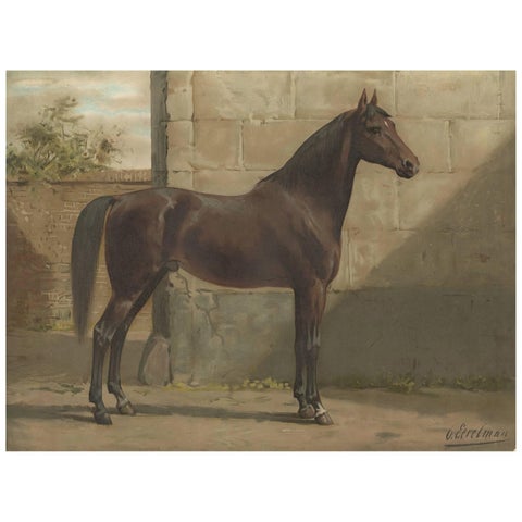 Antique Print of the East Prussian Horse by O. Eerelman, 1898