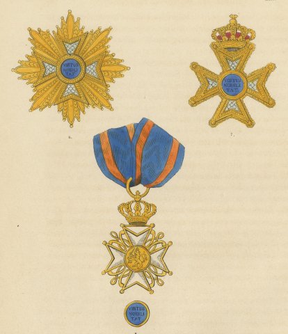 Orders of the Netherlands, Order of the Netherlands Lion, Plate LIII, 1844, close-up 1
