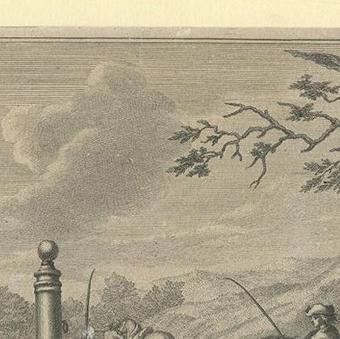 Antique Horse Print of 'Gallop' by J.E. Ridinger, 1722, close-up 1