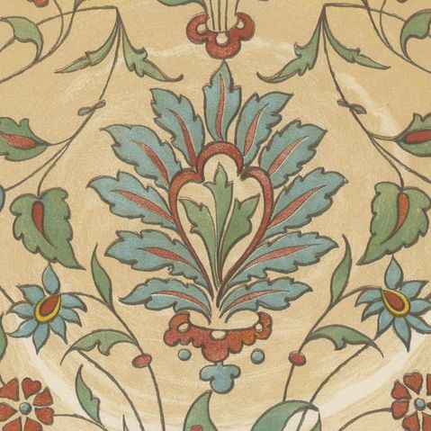 Persian-Turkish Faience Plate with Floral Medallion, J. Lessing, Berlin 1890, close-up 6