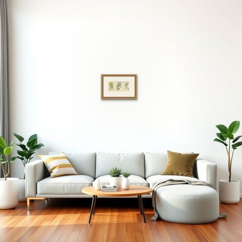 Blossoms of Elegance: A Triptych of 1896 Botanical Art, shown framed in a room