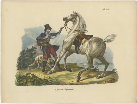 Set of 3 Antique Hand Colored Prints of English Horses, view 3
