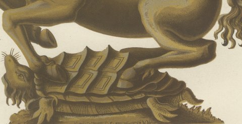 Lion and Horse Drinking Vessel after a Sixteenth Century Design, 1851, close-up 3