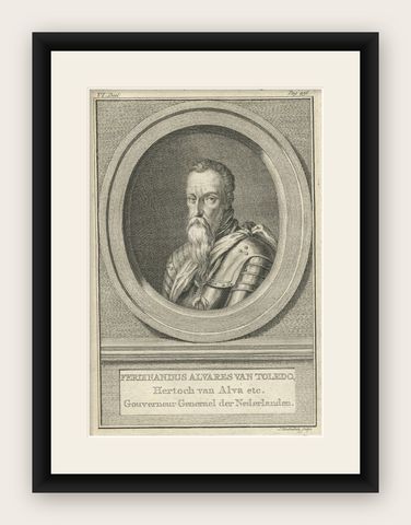 Fernando Alvarez de Toledo y Pimentel, Spanish Noble, General and Diplomat, 1750, shown framed